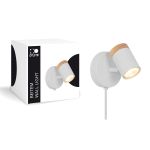 D'Lite Luce Da Parete Beitem Ghiaccio Bianca FSC Legna | Adatto Per 1x GU10