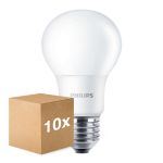 Confezione Multipack 10x Philips Corepro LED Bulbo E27 Pera Ghiaccio 8W 806lm - 830 Luce Calda | Sostitutiva 60W