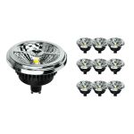 Confezione Multipack 10x Noxion Lucent Faretti LED GU10 AR111 12W 600lm 40D - 927 Bianco Molto Caldo | Miglior resa cromatica - Dimmerabile - Sostitutiva 50W