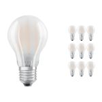 Confezione Multipack 10x Ledvance Classic LED E27 Pera Filamento Ghiaccio 4.8W 470lm - 827 Bianco Molto Caldo | Dimmerabile - Sostitua 40W