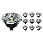 Confezione Multipack 10x Noxion Lucent Faretti LED GU10 AR111 15W 850lm 40D - 930 Luce Calda -  | Miglior Resa Cromatica - Dimmerabile -  Sostitutiva 75W
