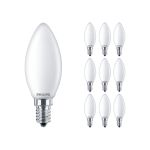 Confezione Multipack 10x Philips Corepro LED Candela E14 Ghiaccio 2.2W 250lm 827 Bianco Molto Caldo - Sostitutiva 25W