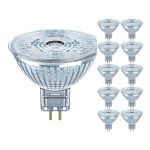 Confezione Multipack 10x Ledvance Performance Faretti LED Riflettore GU5.3 MR16 5W 345lm 36D - 927 Bianco Molto Caldo | Miglior resa cromatica - Dimmerabile - Sostitua 35W