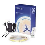Noxion Strisce LED Naga 5 Metro Set completo - Smart Wifi - 24V - 320LEDs/m - COB - 8W/m - 940 Bianco Freddo | 8mm - IP20 - Miglior Resa Cromatica