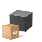 Confezione Multipack 4x D'Lite Luce Da Parete Elingen Solar Nero Up & Down - 830 Luce Calda -  | IP54