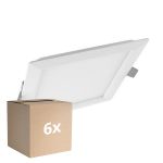 Confezione Multipack 6x Ledvance Downlight LED Slim Piazza SQ210 18W 1530lm 120D - 830 Luce Calda 
