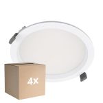 Confezione Multipack 4x Ledvance Downlight LED Comfort Opale Bianca 30W/25W/20W 3600lm/3000lm/2400lm 100D - 930-940 CCT | Ritaglio 200mm - IP44 - Miglior Resa Cromatica