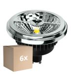Confezione Multipack 6x Noxion Lucent Faretti LED GU10 AR111 15W 850lm 40D - 927 Bianco Molto Caldo | Miglior Resa Cromatica - Dimmerabile - Sostitutiva 75W