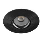 Noxion Incasso Faretti Logic MR16 Inclinabile Lucido Nero | 92mm - Ritaglio 80mm - IP20 - Incl. GU10 Attacco