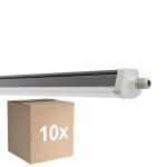 Confezione Multipack 10x Ledvance Stagna Reglette Stagna FLEX Cablaggio Entra/Esci 34W 5600lm - 840 Bianco Freddo | 120cm - Sostitutiva 2x36W