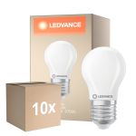 Confezione Multipack 10x Ledvance Classic LED E27 Pera Ghiaccio 3.4W 470lm - 827 Bianco Molto Caldo | Dimmerabile - Sostitutiva 40W
