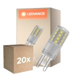 Confezione Multipack 20x Ledvance LED Pin G9 Chiara 4.5W 600lm - 827 Bianco Molto Caldo | Sostitutiva 48W