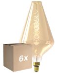 Confezione Multipack 6x Calex XXL Vienna Oro LED E27 Filamento 4W 320lm- 822 Bianco Molto Caldo | Dimmerabile