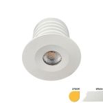 EcoDim Incasso Faretti Mini Bianca 2.5W 155lm 30D - 827 Bianco Molto Caldo | 35mm - Ritaglio 28mm - IP67 - Dimmerabile