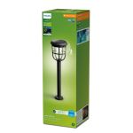 Philips Solar Radii Pedestal lamp Metallo Nero 1.3W 250lm - 830 Luce Calda -  | IP44 - Sensore Di Luce