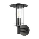 Eglo Luce Da Parete Lisio 1 Acciaio Inossidabile Nero | IP44 - Adatto per 1x E27