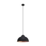 Eglo Luce Pendente Truro 2 Acciaio Nero Rame | IP20 - Adatto per 1x E27 