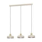 Eglo Luce Pendente Valdiola Acciaio Levigato | IP20 - Adatto per 3x E27 