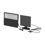 Eglo Luce Da Parete Panettieri Solar Nero 6W 860lm - 840 Bianco Freddo | IP65 - Sensore Di Movimento