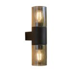 Eglo Luce Da Parete Cropani Nero Up & Down | IP54 - Adatto per 2x E27