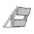 Ledvance Proiettore LED Max Radial 10 Aluminium Grigio 900W 186800lm 10D - 740 Bianco Freddo | IP66 - Simmetrico