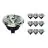 Confezione Multipack 10x Noxion Lucent Faretti LED GU10 AR111 12W 600lm 40D - 927 Bianco Molto Caldo | Miglior resa cromatica - Dimmerabile - Sostitutiva 50W