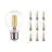 Confezione Multipack 10x Noxion Lucent Filamento LED E27 Pera Chiara 7W 806lm - 827 Bianco Molto Caldo | Dimmerabile - Sostitutiva 60W