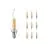 Confezione Multipack 10x Noxion Lucent LED E14 Punta attorcigliata Candela Filamento Chiara 4.5W 470lm - 827 Bianco Molto Caldo | Dimmerabile - Sostitutiva 40W