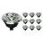 Confezione Multipack 10x Noxion Lucent Faretti LED GU10 AR111 15W 850lm 40D - 930 Luce Calda -  | Miglior Resa Cromatica - Dimmerabile -  Sostitutiva 75W
