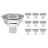Confezione Multipack 10x Noxion Faretti LED GU5.3 MR16 4.4W 345lm 60D - 827 Bianco Molto Caldo | Dimmerabile - Sostitutiva 35W