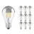 Confezione Multipack 10x Ledvance  Classic LED E27 Pera Filamento Mirror 6.5W 650lm - 827 Bianco Molto Caldo | Sostitutiva 50W