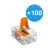 Confezione Multipack 100x Wago 221-412 Morsetto a vite Connettore| 2 Filo Connessione