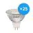 Confezione Multipack 25x Noxion Faretti LED GU5.3 MR16 4.4W 345lm 12V 36D - 827 Bianco Molto Caldo | Dimmerabile - Sostitutiva 35W