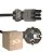 Confezione Multipack 50x Noxion GST-Compatibile Cavo di alimentazione - Femmina + Schuko Europlug - Nero 1.5m - 3 pole 0.75mm2