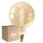 Confezione Multipack 6x Calex XXL Mega Oro Globe LED E27 G200 Filamento 3W 250lm- 822 Bianco Molto Caldo | Dimmerabile