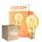 Confezione Multipack 10x Osram Vintage 1906 LED E27 Pera Filamento Oro 6.5W 725lm - 824 Bianco Molto Caldo | Sostitutiva 60W