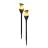 Pacco doppio 2x Interlight Punta Luce Solar Giardino Torch Nero 1W 40lm - 816 Bianco Molto Caldo | incl. Batteria