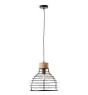 Brilliant Avia Luce Pendente Metallo Legna Nero | 350mm - Adatto per 1x E27