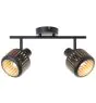 Brilliant Tyas Luce da soffitto Aluminium Metallo Nero Oro | Adatto per 2x E14