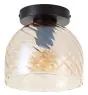 Brilliant Casto Luce da soffitto Vetro Metallo Nero Beige | 190mm - Adatto per 1x E27