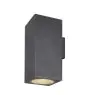 SLV Enola Up/Down Luce Da Parete Aluminium Grigio Piazza 55W 6000lm - 930-940 CCT | Esterni - IP65 - Miglior Resa Cromatica