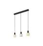 Nordlux Milford Mini 3-Rail Luce Pendente Vetro Nero | Adatto per 3x E14