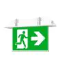 Noxion LED Cartello Uscita Di Emergenza | Incasso | 1W 20lm - 860 Luce Del Giorno | 30m Distanza di visione - Emergenza 3H - Autotest - Incl. 4 Direzioni