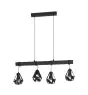 Eglo Luce Pendente Townshend 7 Acciaio Legna Nero | IP20 - Adatto per 4x E27 
