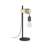 Eglo Lampada Da Tavolo Townshend Acciaio Legna Nero Marrone | IP20 - Adatto per 1x E27 
