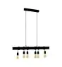 Eglo Luce Pendente Townshend 6 Acciaio Nero | IP20 - Adatto per 6x E27 