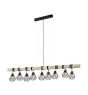 Eglo Luce Pendente Townshend 5 Acciaio Legna Nero | IP20 - Adatto per 9x E27 