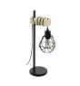 Eglo Lampada Da Tavolo Townshend 5 Acciaio Legna Nero | IP20 - Adatto per 1x E27 