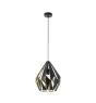 Eglo Luce Pendente Carlton 1 Acciaio Nero Oro | IP20 - Adatto per 1x E27 
