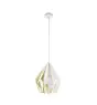 Eglo Luce Pendente Carlton 1 Acciaio Bianca Oro | IP20 - Adatto per 1x E27 